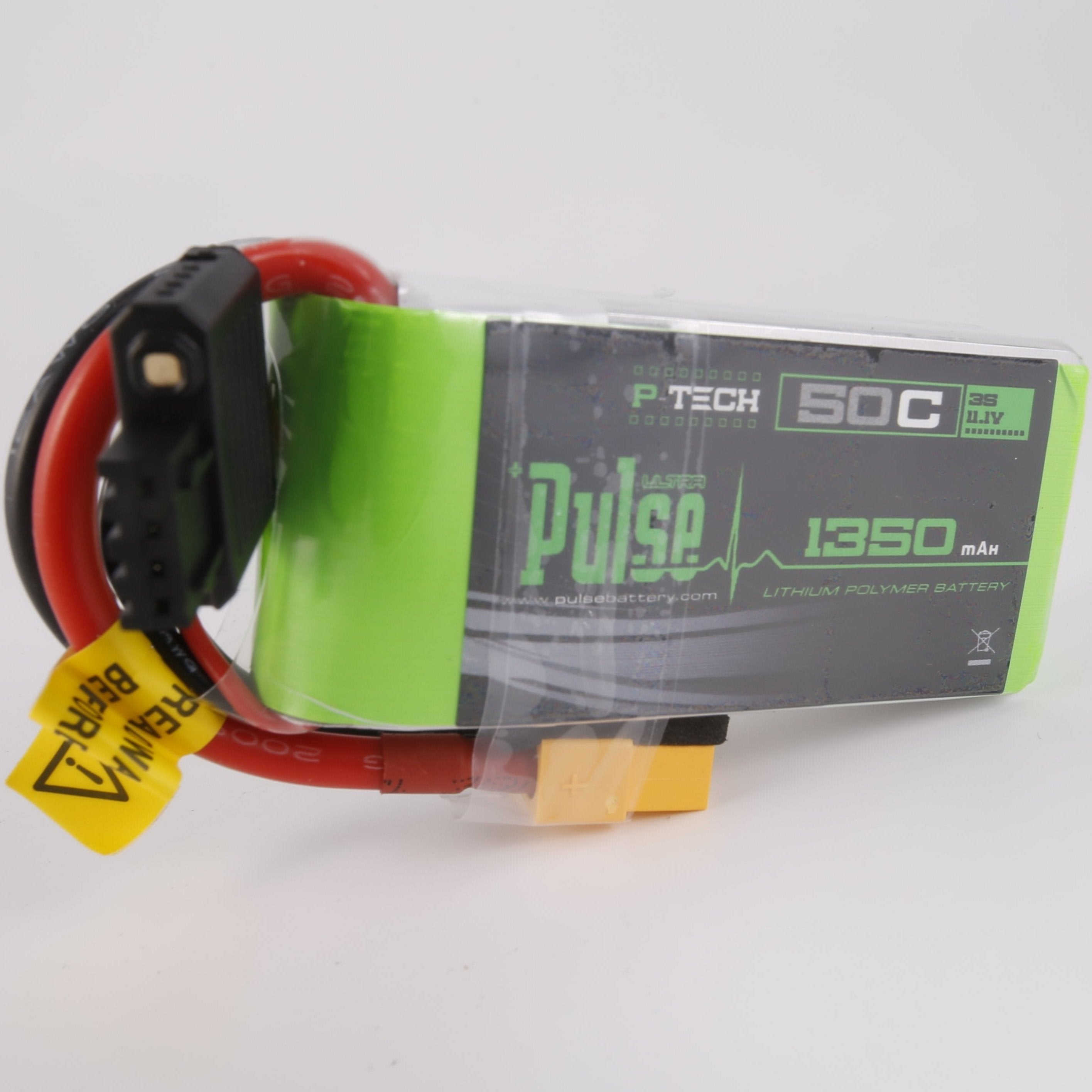 PULSE 1350mAh 50C 11.1V 3S P-Tech LiPo Battery - XT60 Connector