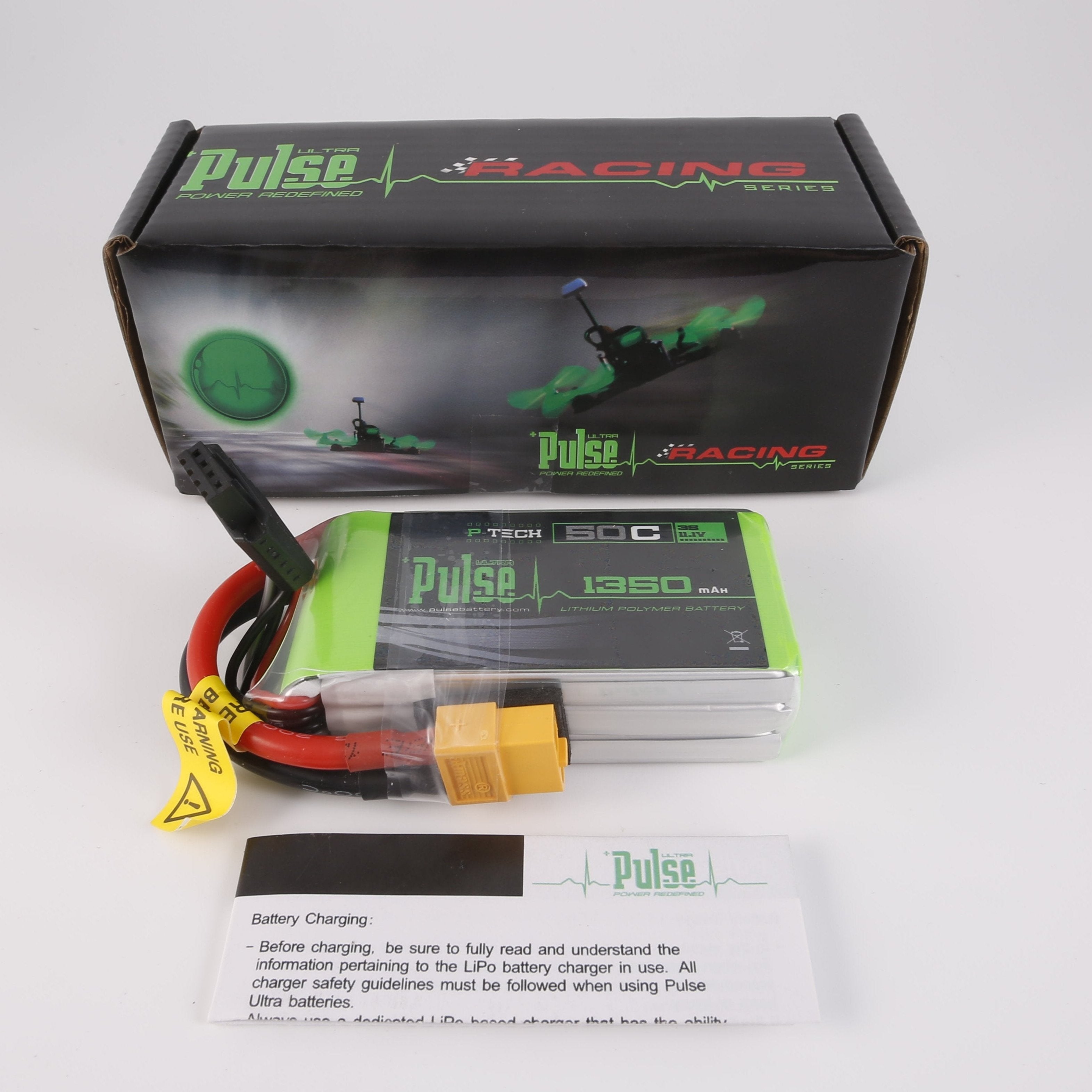 PULSE 1350mAh 50C 11.1V 3S P-Tech LiPo Battery - XT60 Connector