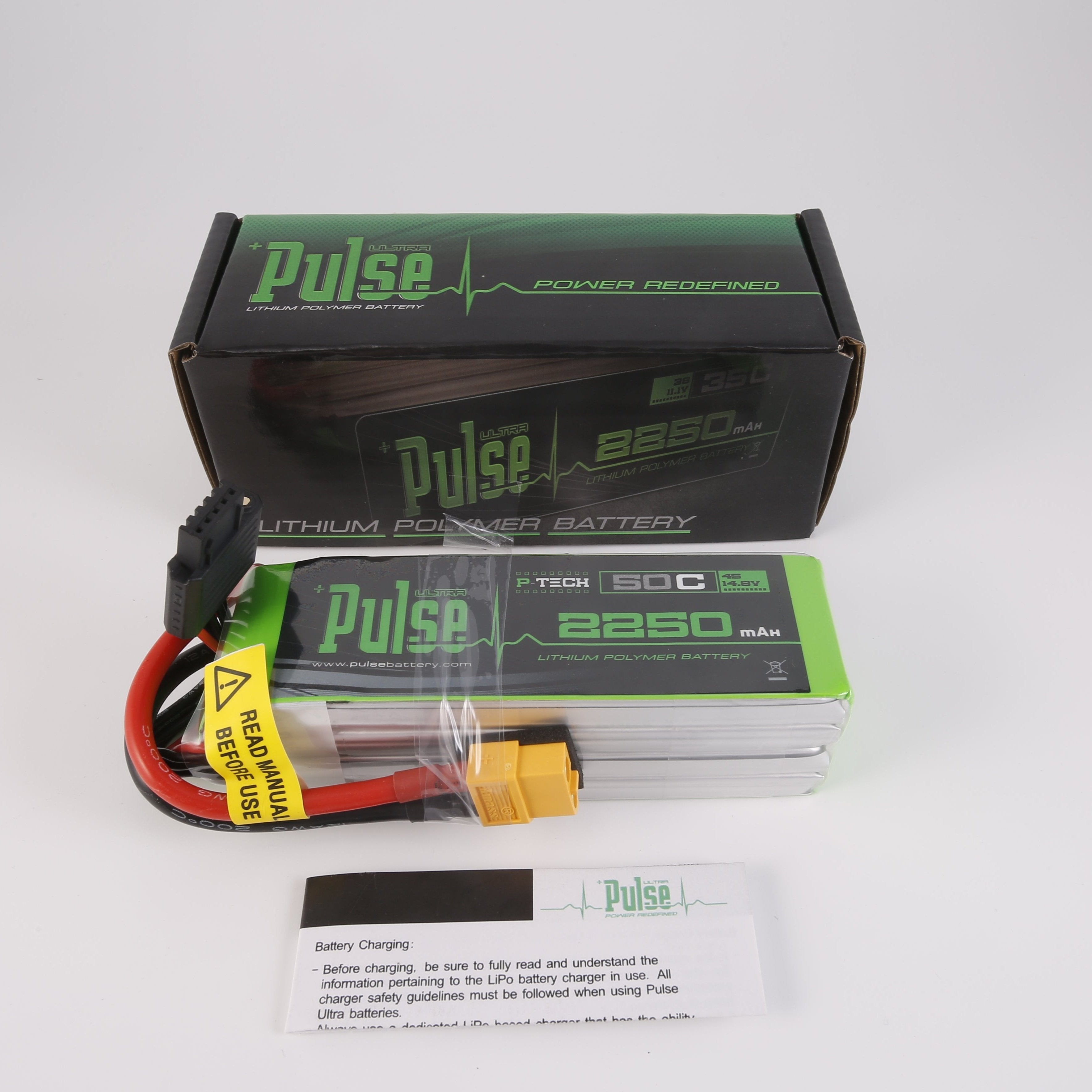 Pulse 2250mah 50C 14.8V 4S P-Tech Lipo Battery - XT60 Connector