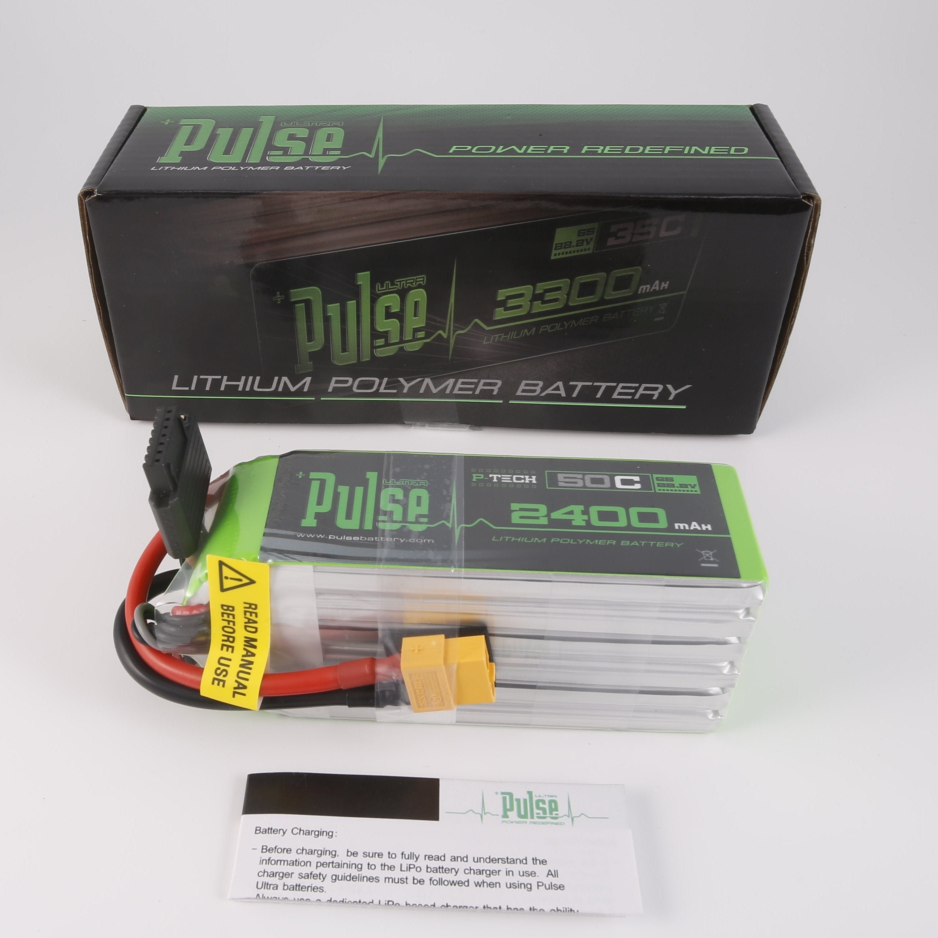 PULSE 2400mah 50C 22.2V 6S P-Tech LiPo Battery - XT60 Connector