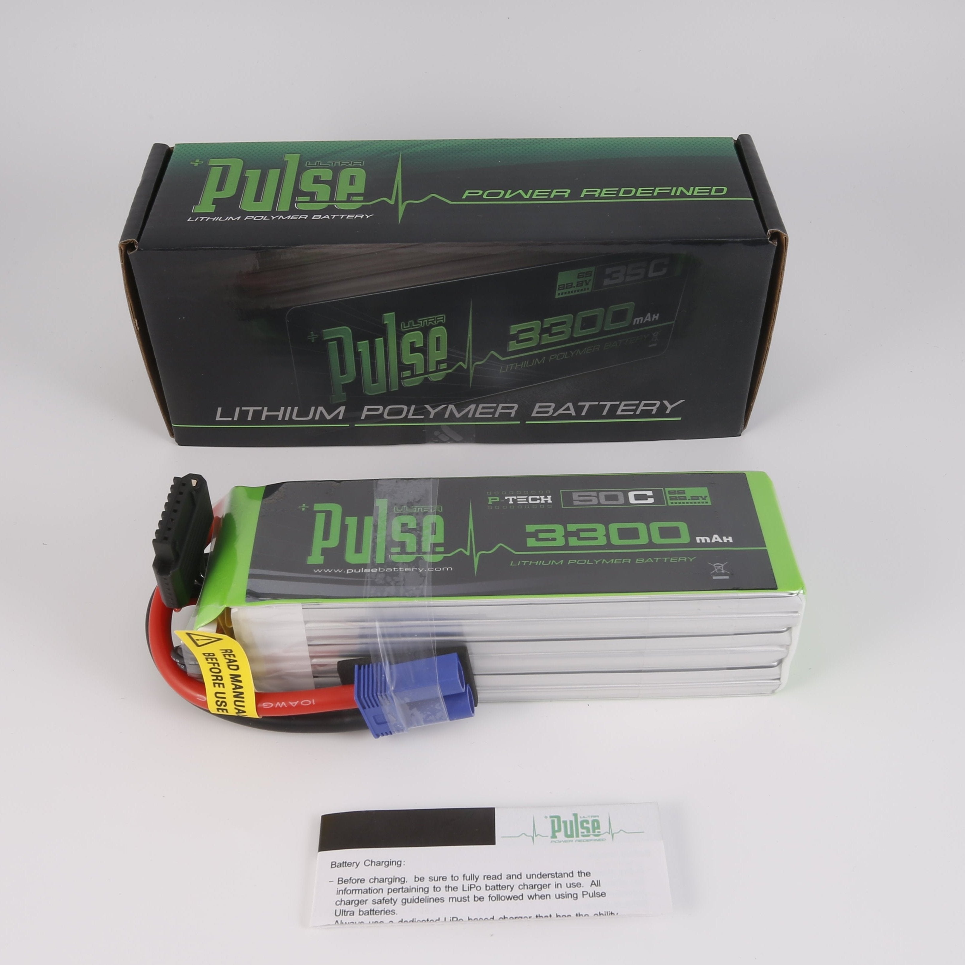 PULSE 3300mAh 50C 22.2V 6S P-Tech LiPo Battery - EC5 Connector