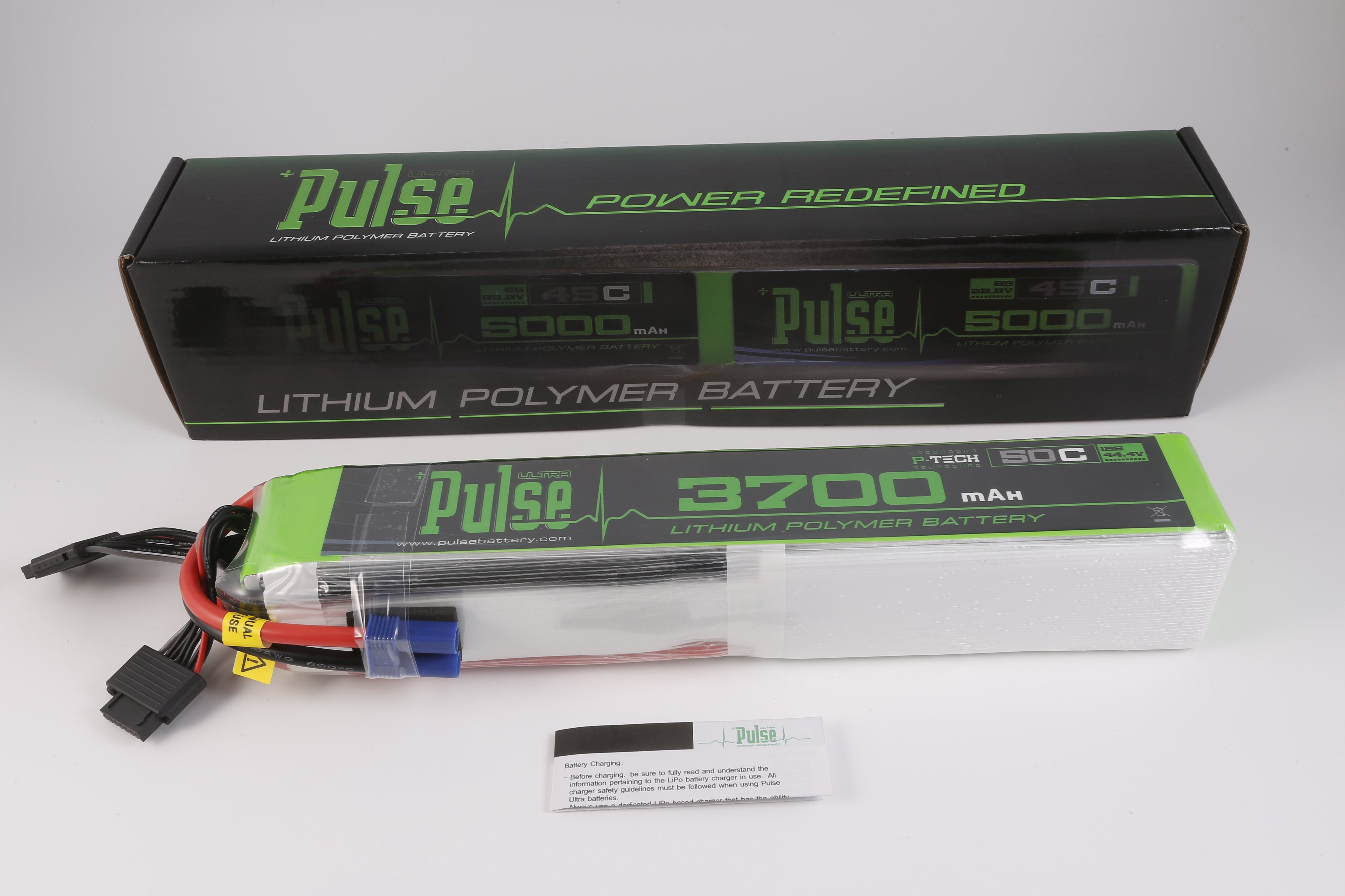 PULSE 3700mAh 50C 44.4V 12S P-Tech LiPo Battery - EC5 Connector