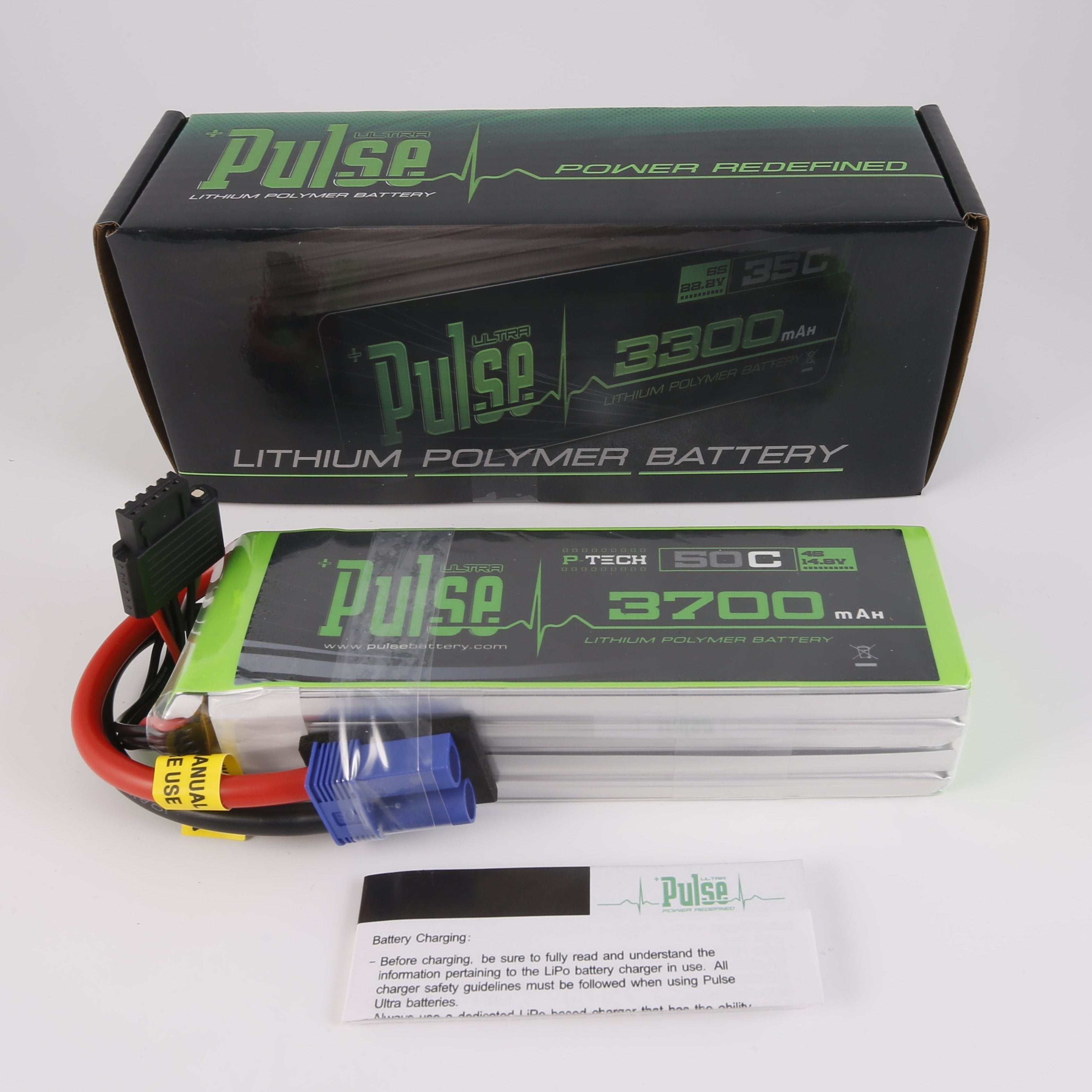 Pulse 3700mah 50C 14.8V 4S P-Tech Lipo Battery - EC5 Connector