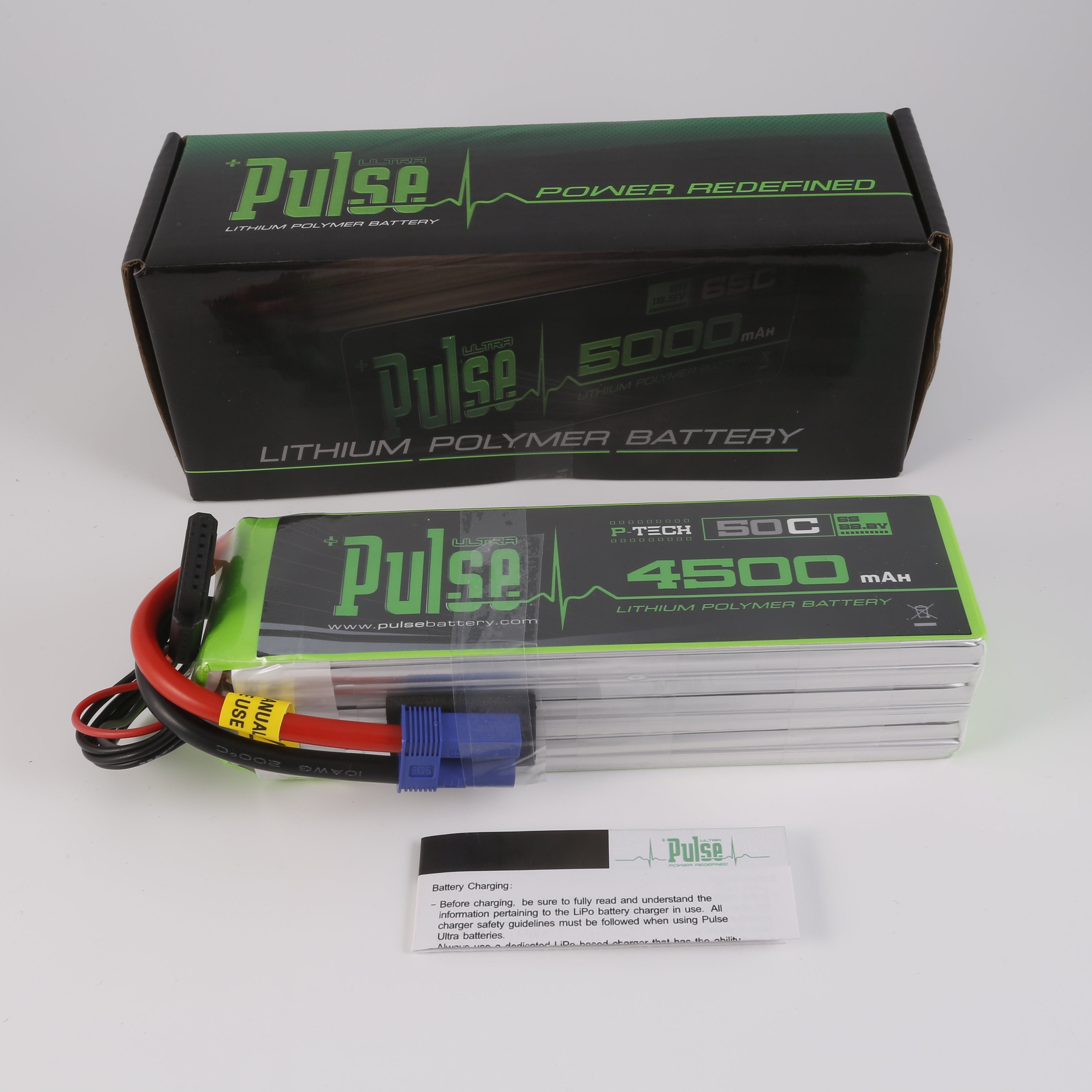 PULSE 4500mah 50C 22.2V 6S P-Tech LiPo Battery - EC5 Connector