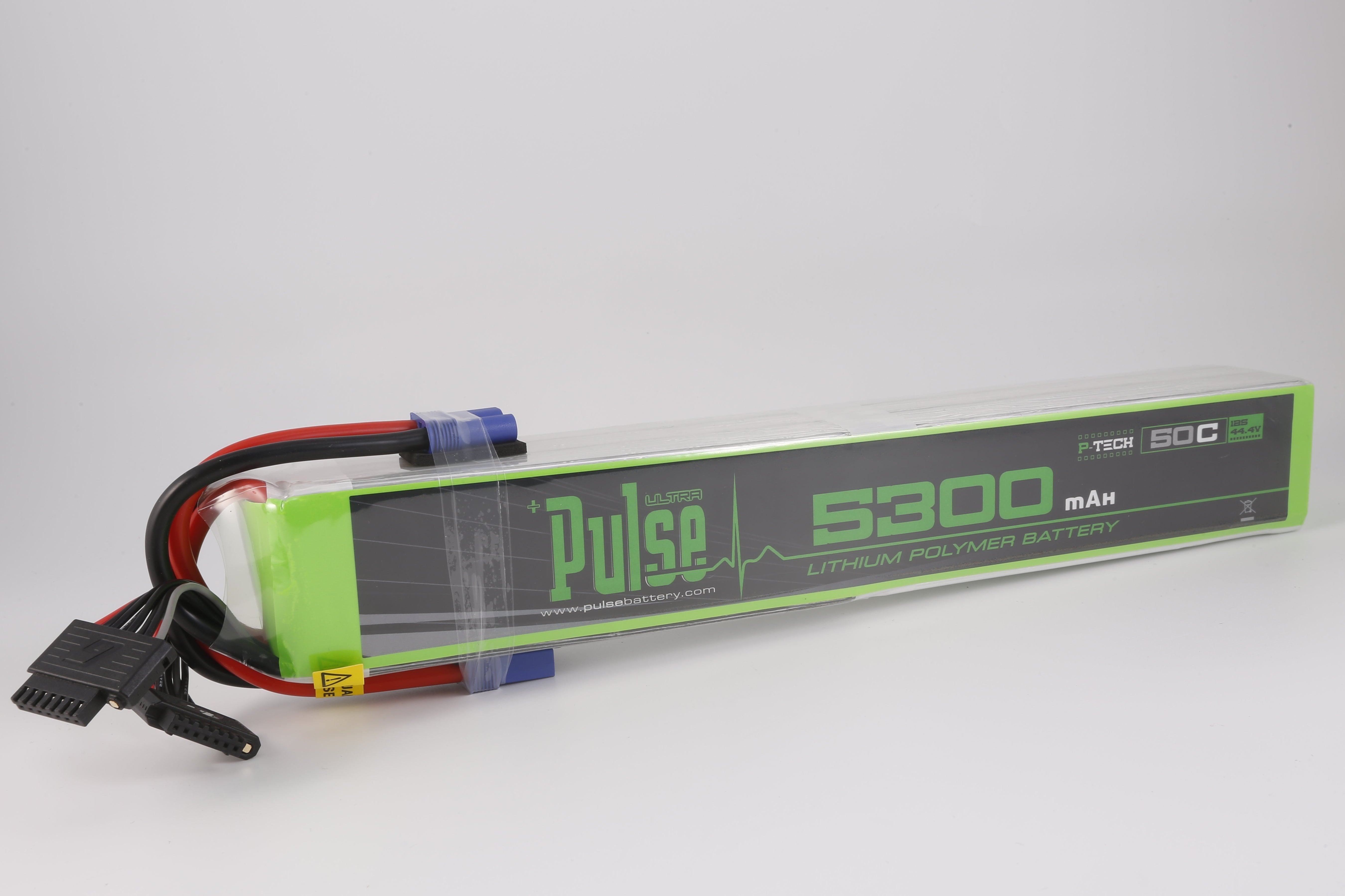 PULSE 5300mAh 50C 44.4V 12S P-Tech LiPo Battery - EC5 Connector