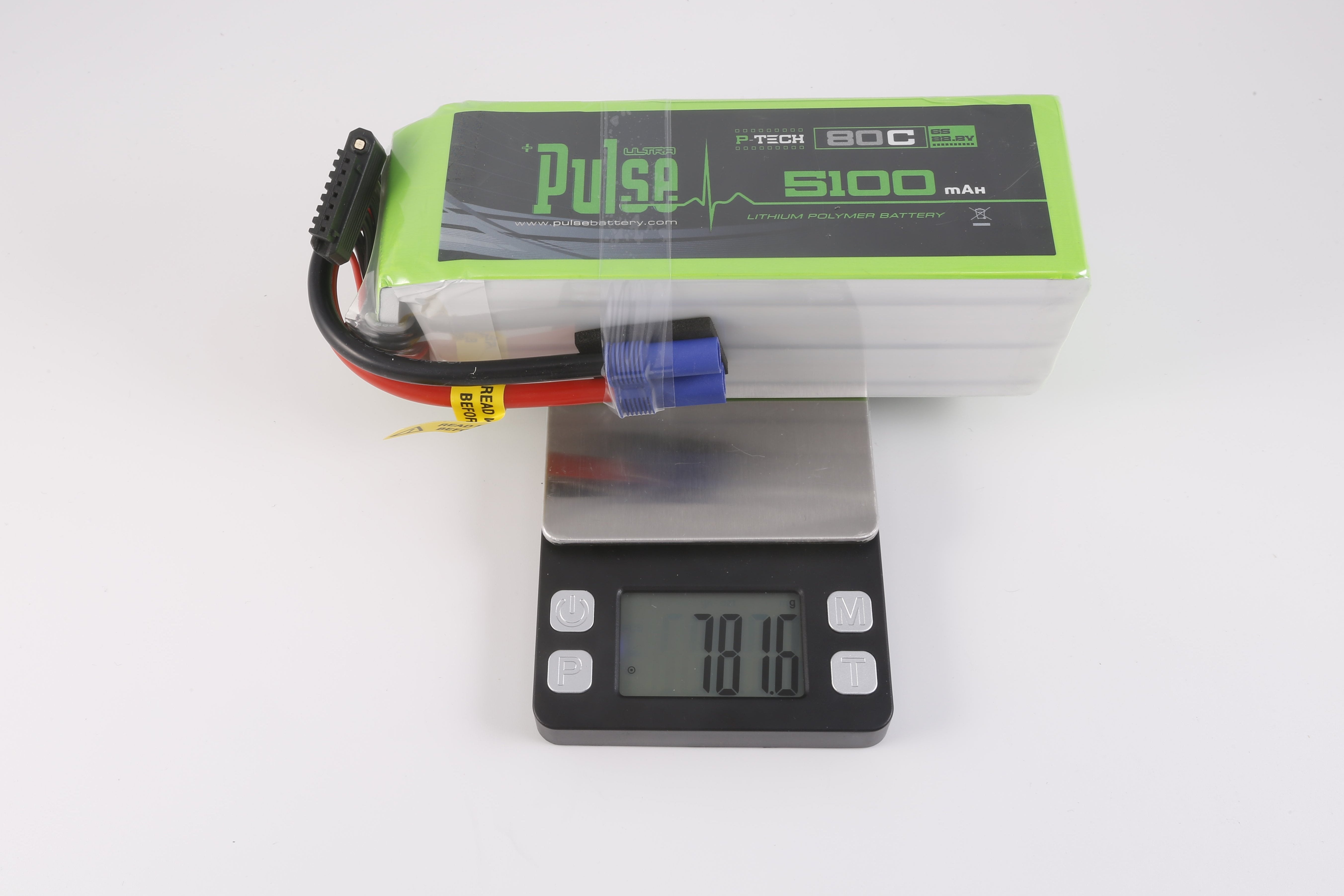 Pulse 5100mah 80C 22.2V 6S P-Tech Lipo Battery - EC5 Connector