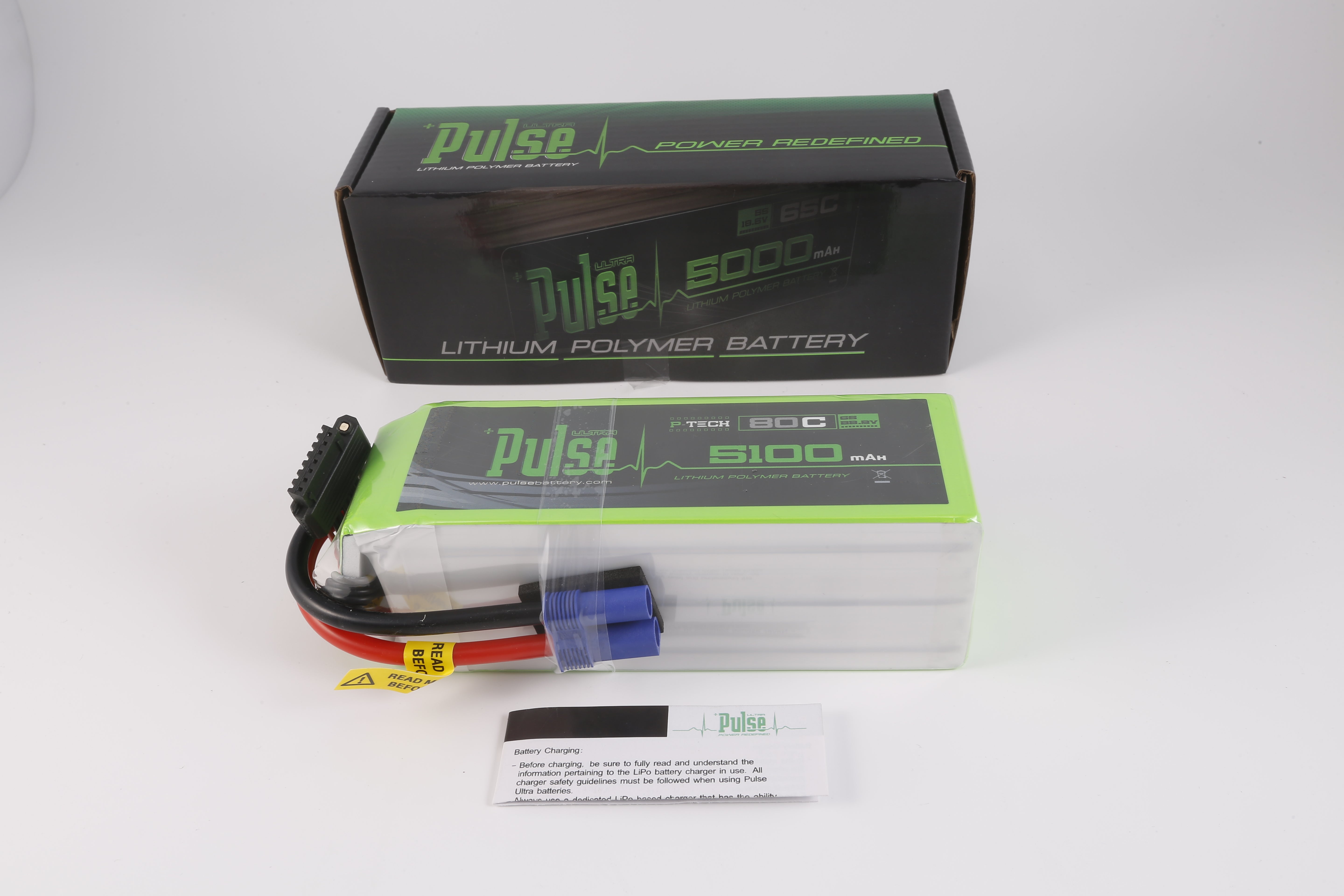 Pulse 5100mah 80C 22.2V 6S P-Tech Lipo Battery - EC5 Connector