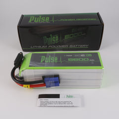 PULSE 5600mah 80C 22.2V 6S P-Tech LiPo Battery - EC5 Connector