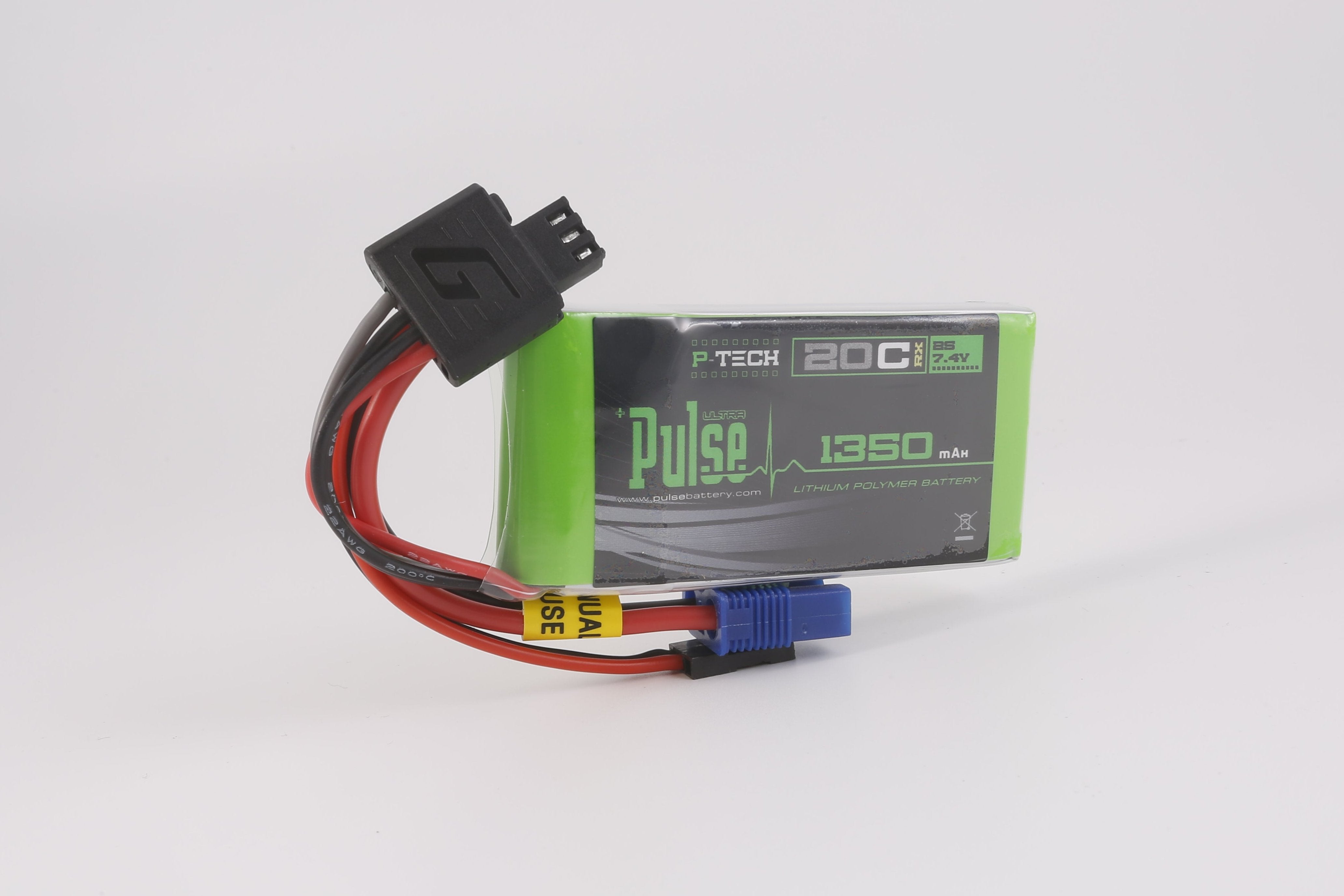 PULSE 2S 1350mAh 20C 7.4V RX P-Tech LiPo Battery