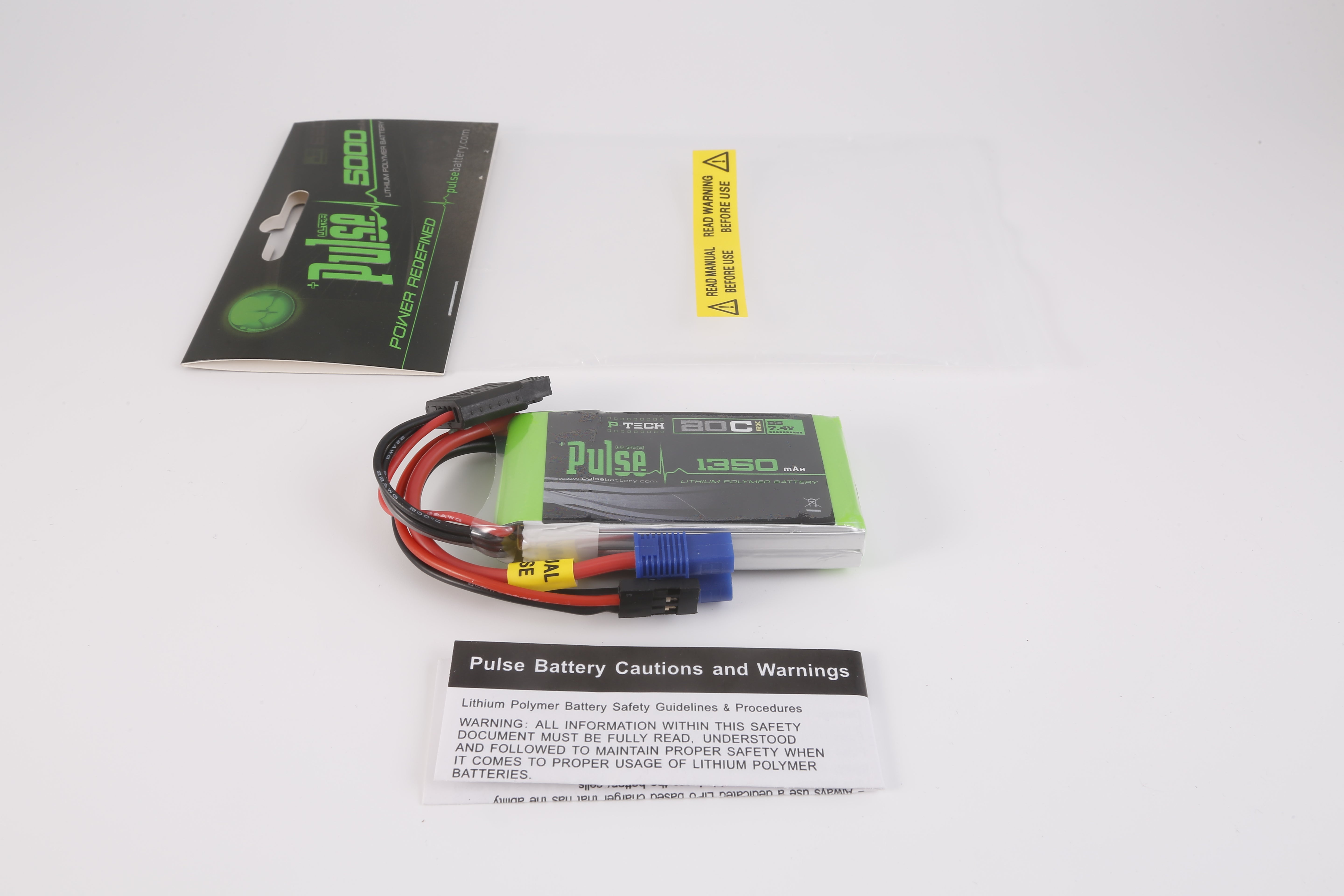 PULSE 2S 1350mAh 20C 7.4V RX P-Tech LiPo Battery