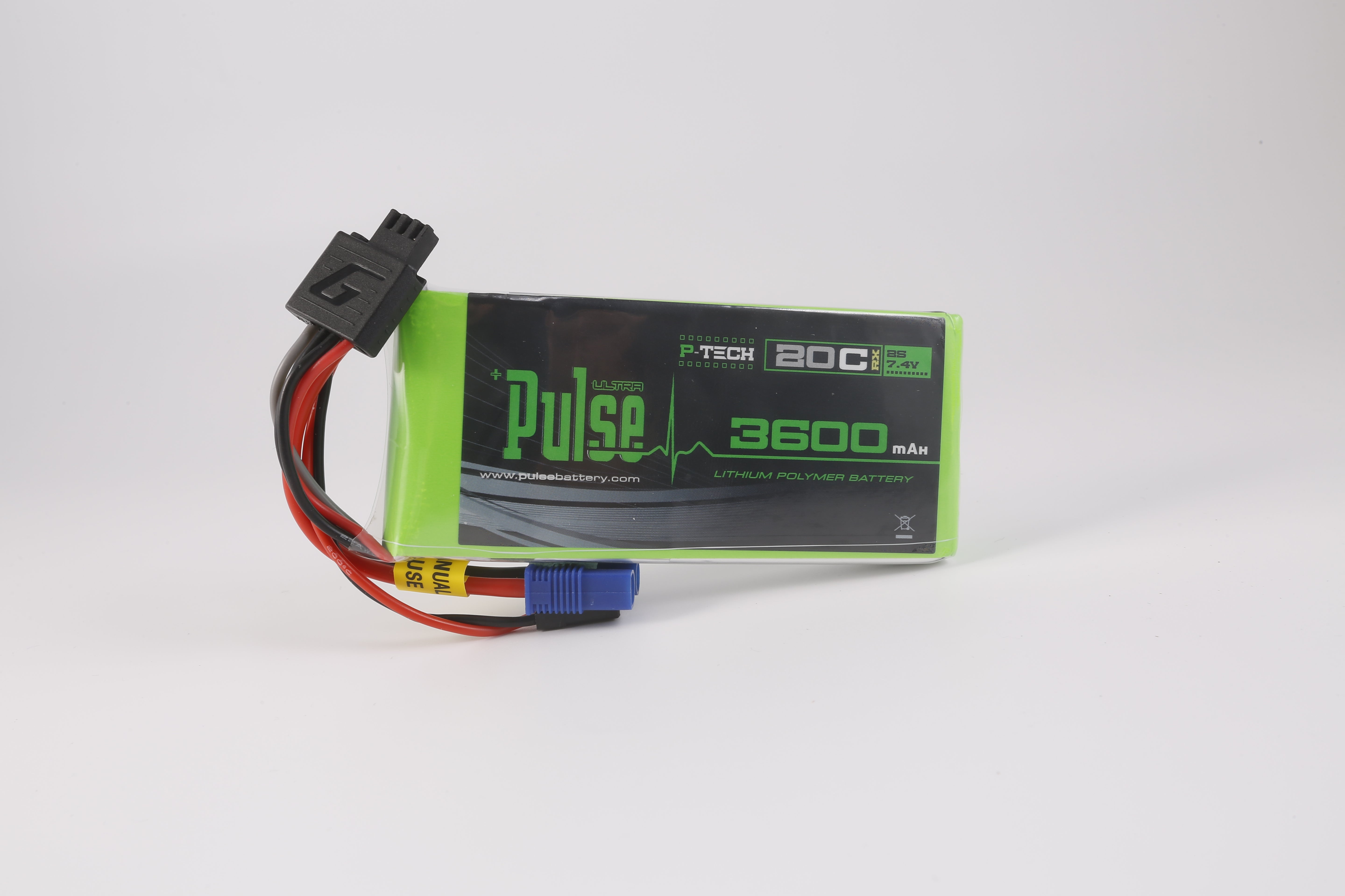 PULSE 2S 3600mAh 20C 7.4V RX P-Tech Lipo Battery