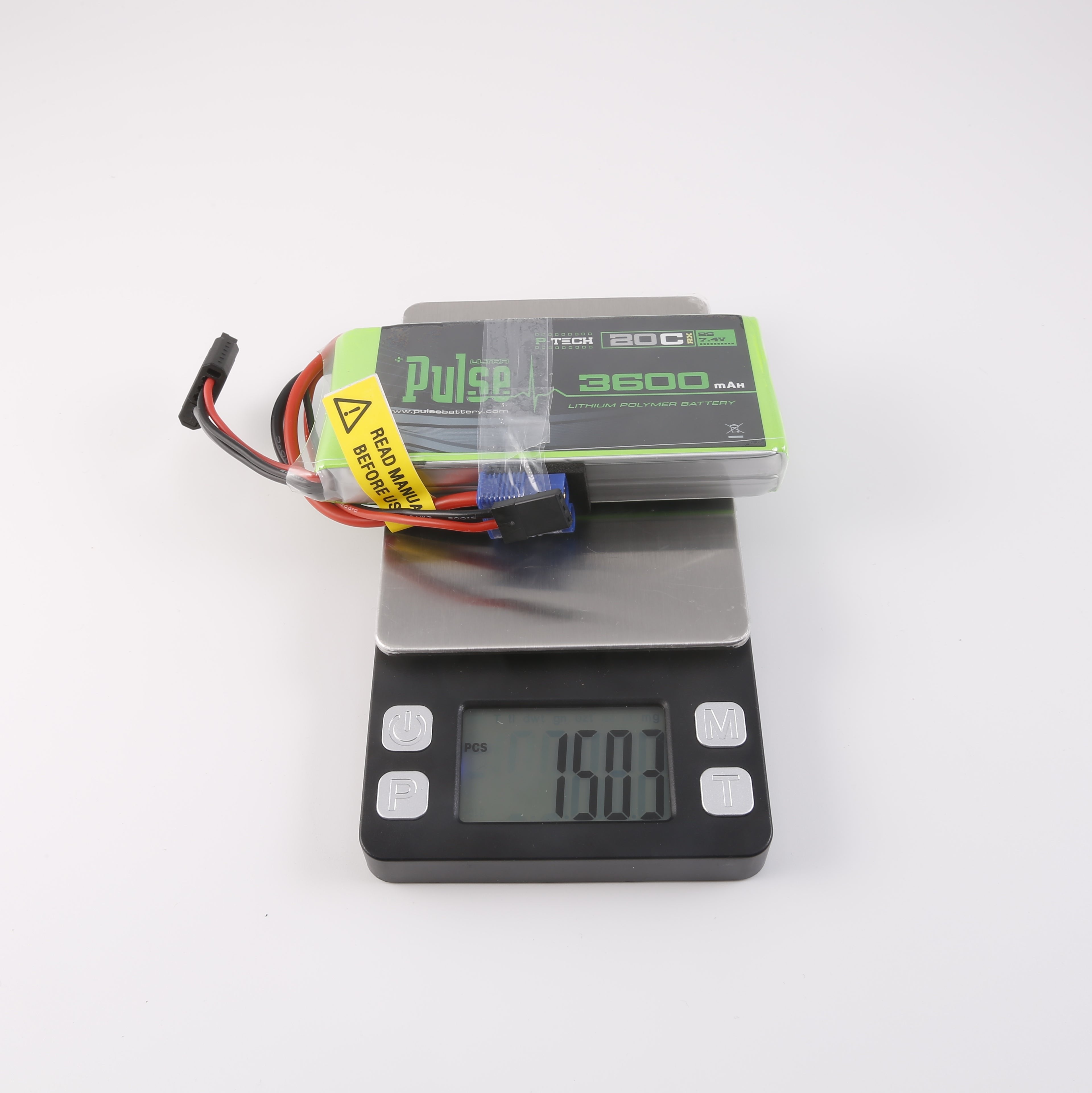 PULSE 2S 3600mAh 20C 7.4V RX P-Tech Lipo Battery