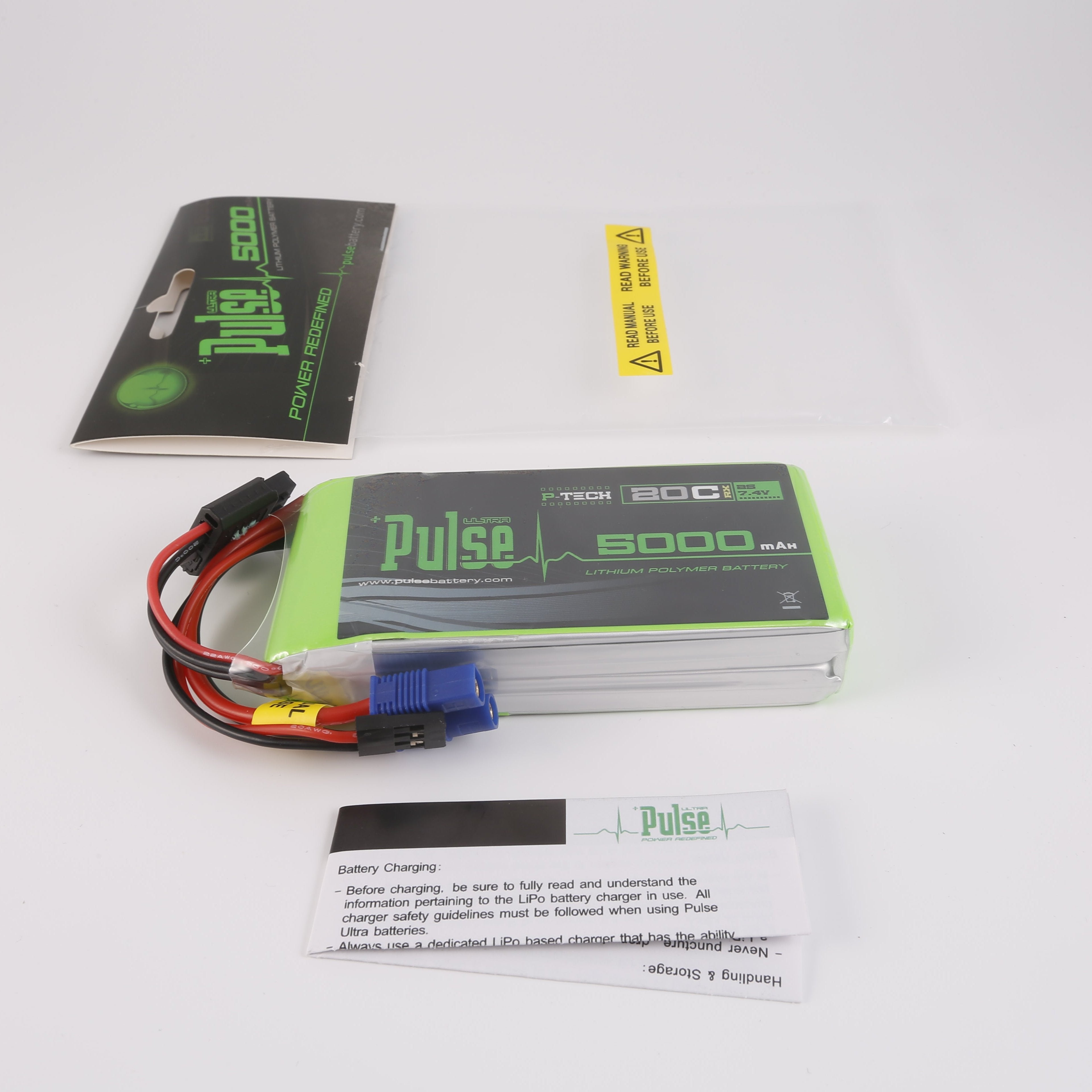 PULSE 2S 5000mah 20C 7.4V RX P-Tech LiPo Battery