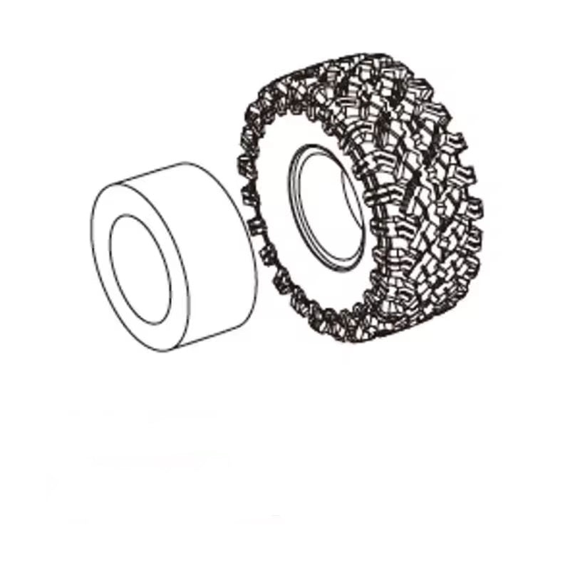 MJX HYPER GO Tire & inner Foam Set For H8H & H8E