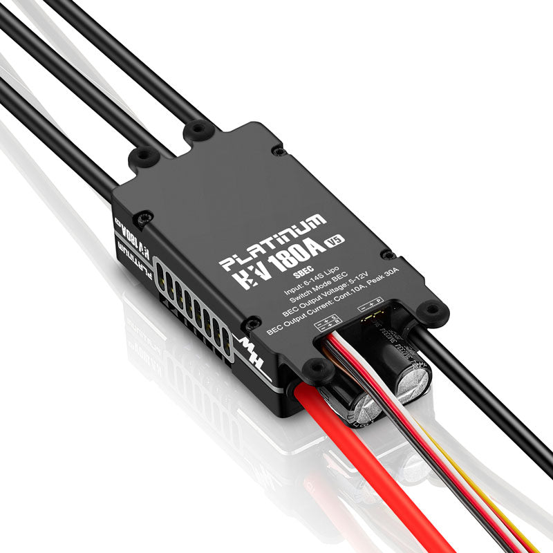 HobbyWing Platinum PRO 180A HV SBEC V5 ESC - HeliDirect
