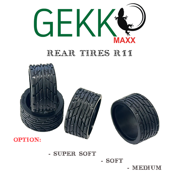 Gekko Maxx Rear Tires R11 (4pcs) - Supper Soft - HeliDirect