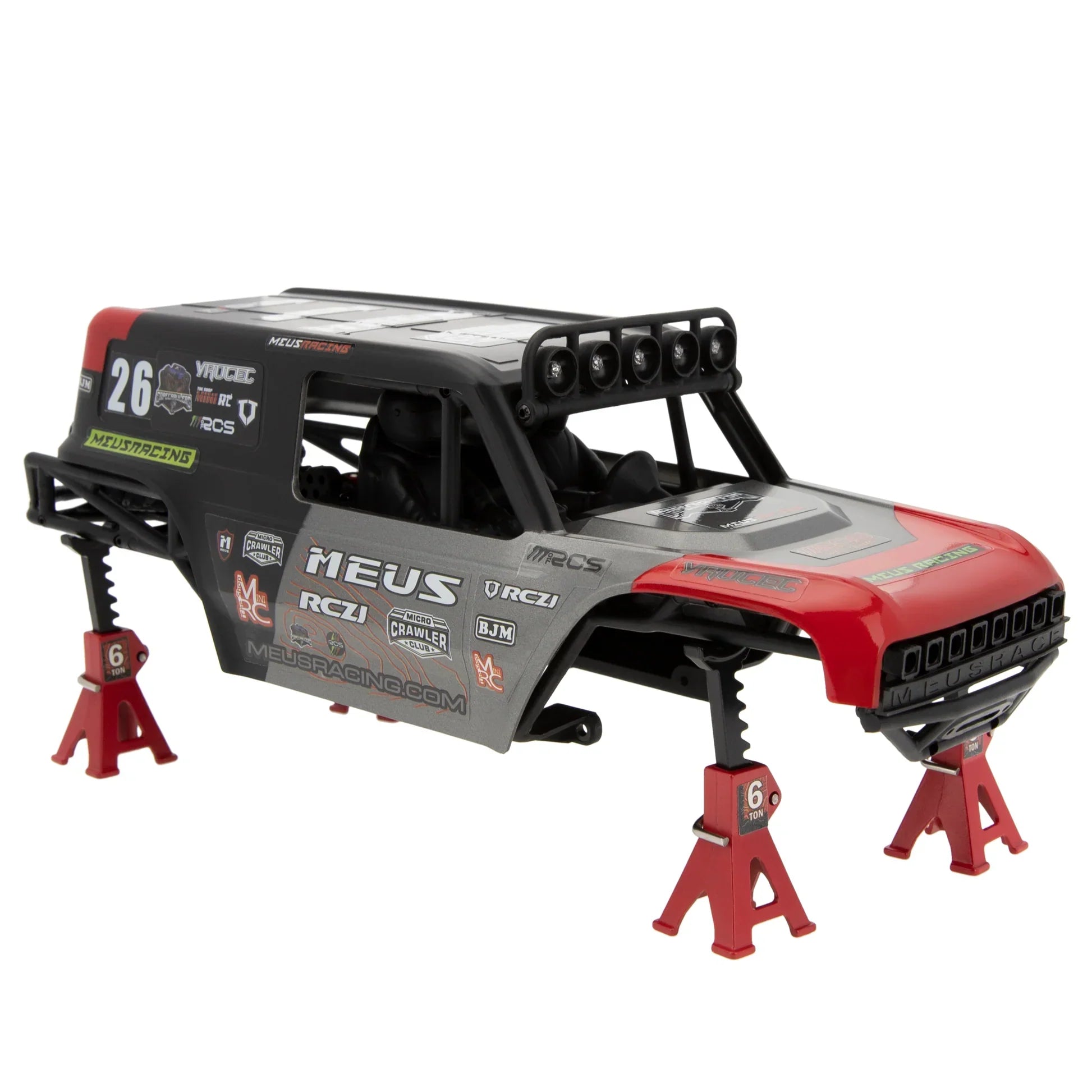 MEUS Racing MB18 Body & Chassis Frame Kit for TRX4M Defender Bronco K10 F150 High Trail - RED