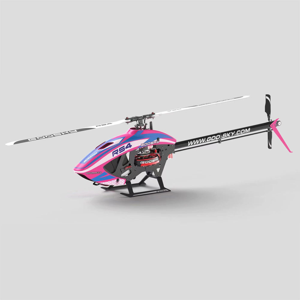 Goosky Legend RS4 Venom Helicopter Kit with Motor - Pink (Unassembled) - HeliDirect