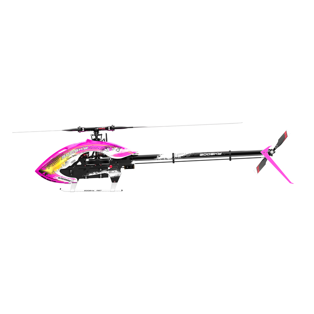 Goosky RS7 ULTRA Helicopter Kit with Azure 700/105 Blades - Pink