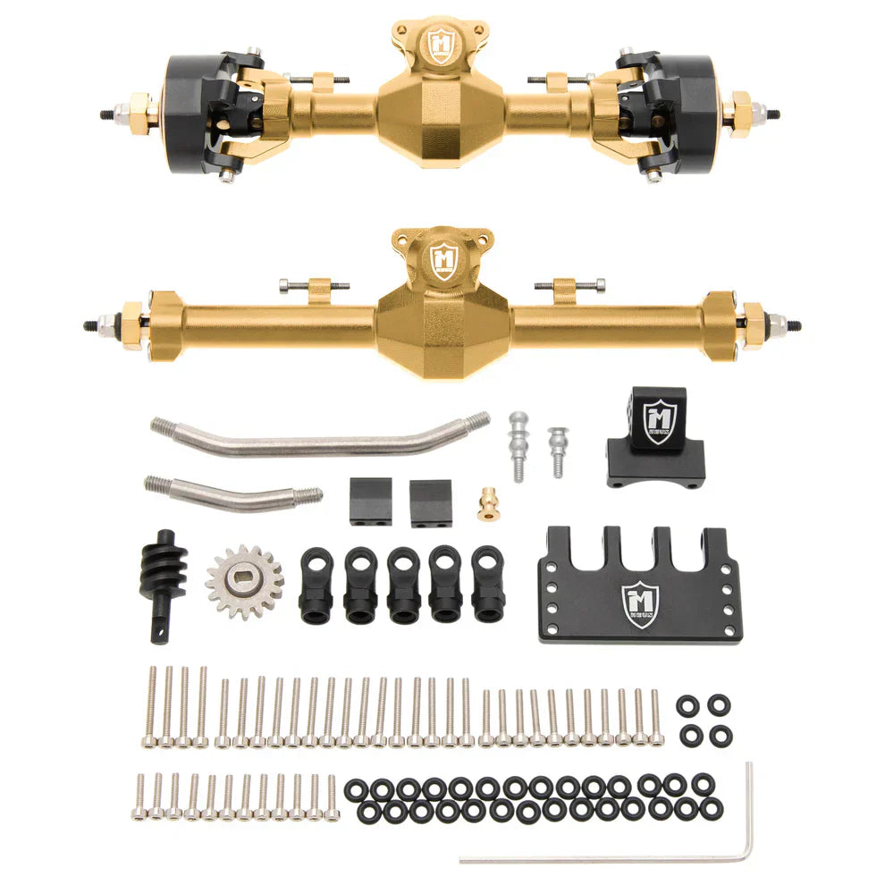 MEUS Racing SCX24 Metal Isokinetic Front and Rear Axles with 3-Section CVDs for 1/24 SCX24 Deadbolt C10 JLU Gladiator