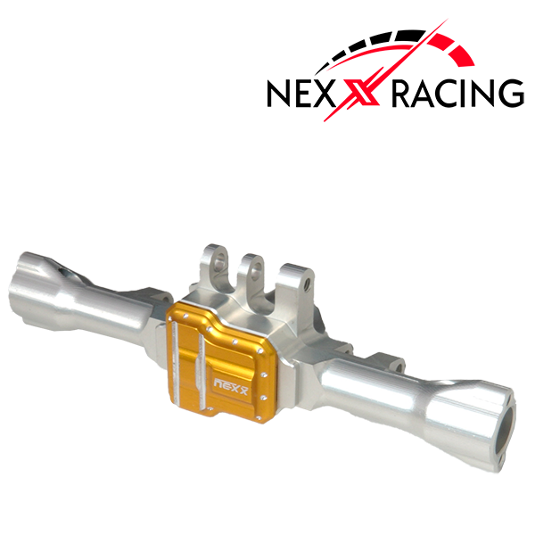 Nexx Racing CNC Alu Rear Axle Housing For TRX4M ( Included Bearing )-Silver - HeliDirect