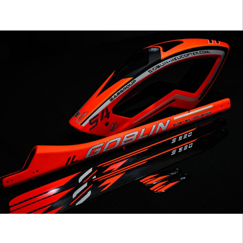 SAB ILGoblin PRO 520 Orange w/ Main and Tail Blades