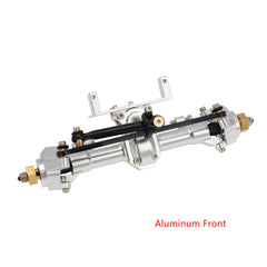 MEUS Racing 1/24 RC Crawler Car CNC Aluminum Front and Rear Axle for SCX24 90081 C10 1/24 RC Crawler Car CNC Aluminum Front and Rear Axle for SCX24 90081 C10 Jeep (Silver)