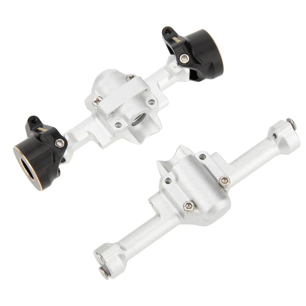 MEUS Racing SCX30 Axle Housing with Diff Covers and Steering Knuckles for Axial SCX30