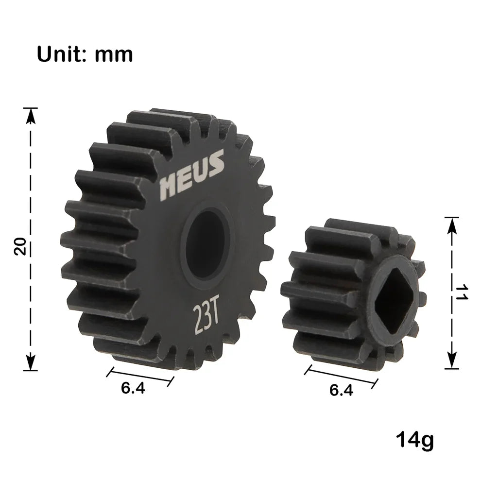 MEUS Racing Steel Overdrive Portal Gears 32P for Axial 1/10 Capra 1.9 UTB SCX10 III