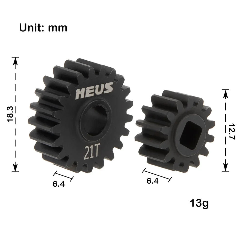 MEUS Racing Steel Overdrive Portal Gears 32P for Axial 1/10 Capra 1.9 UTB SCX10 III