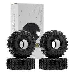 MEUS Racing 1.0-inch RC Rubber Tire Set MS6 RC Tire For 1/18 TRX4M 1/24 SCX24 FCX24 AX24 - Super Bouncing M1001