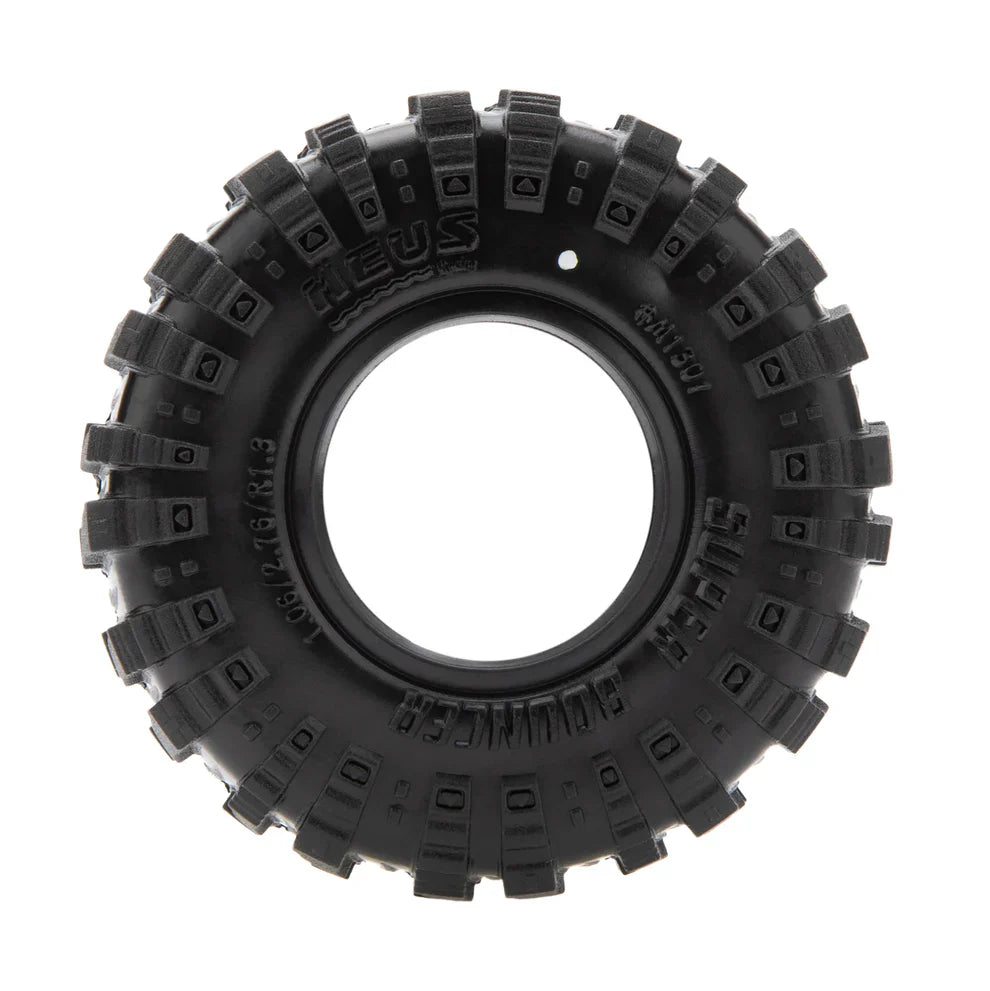 MEUS Racing 1.3" Tires MS6 Super Soft & Sticky Rubber Tires for 1/18 TRX4M 1/24 SCX24 FCX24 AX24 - Super Bouncing M1301