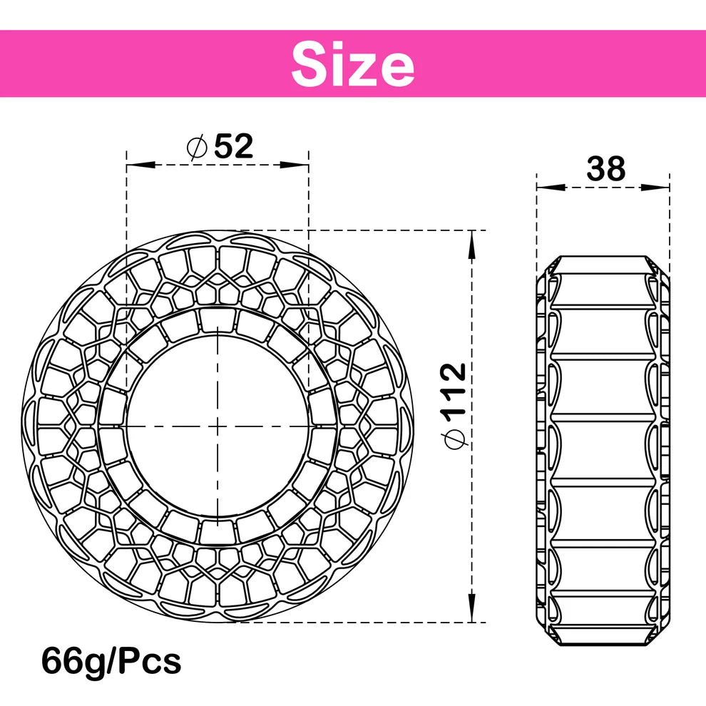 MEUS Racing Soft Silicone Rubber Inserts for 1.9-Inch Tires 118-122mm for 1/10 RC Crawlers
