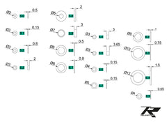 Tron 5.8/Nitron Shim & Washer Set 1 - HeliDirect