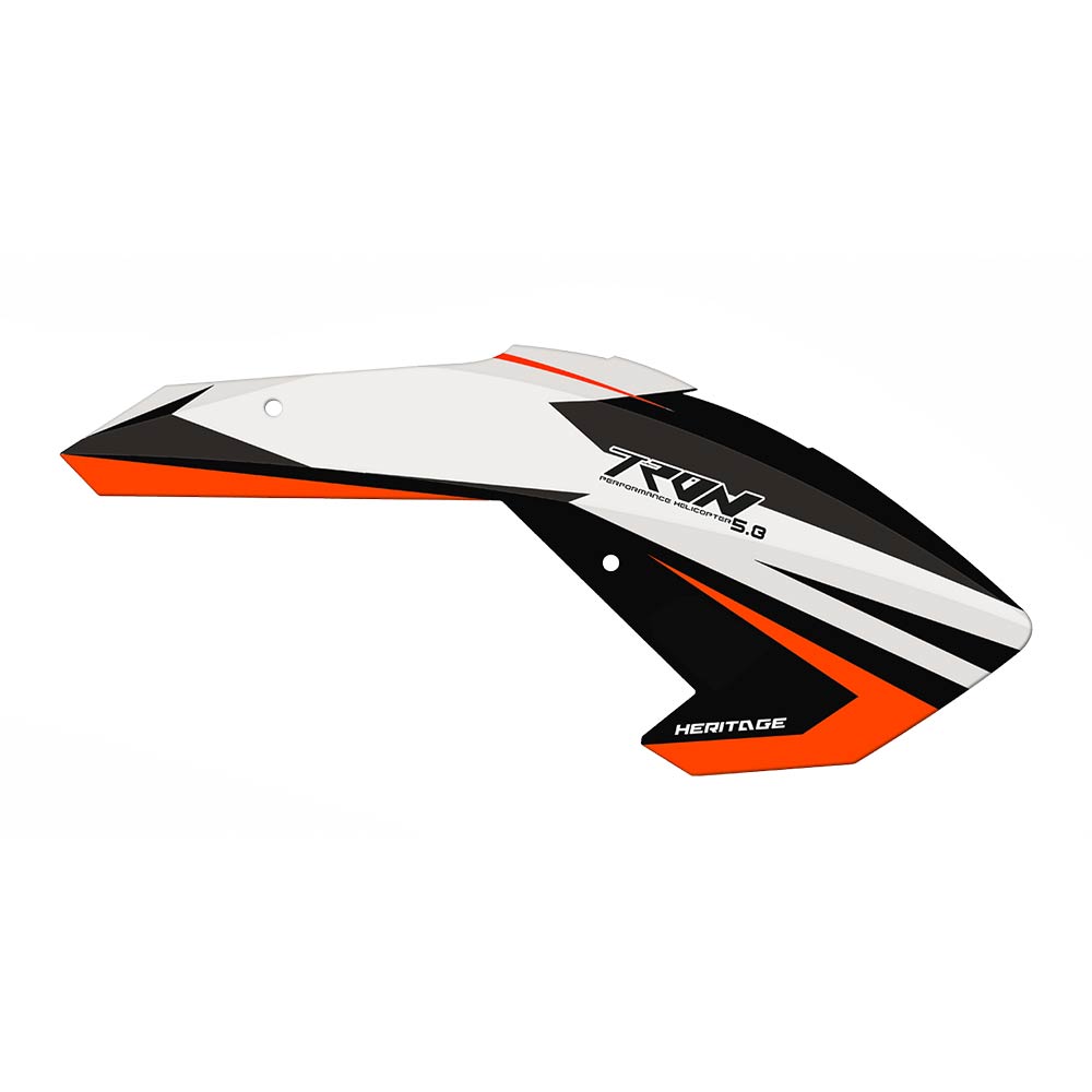 Tron 5.8 Orange Black Canopy - HeliDirect