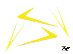 Tron 7.0 ADVANCE Stickers Set Yellow Frame And Tail Fin - HeliDirect