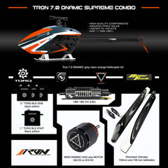 Tron 7.0 Dnamic Supreme Combo With 4225/810KV & TORQ BLSBE Servos (For 6-8S) (w/ HW 180HV)