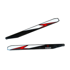 VULCAN ROTORS Precision Main Rotor Blades 393mm (RED)