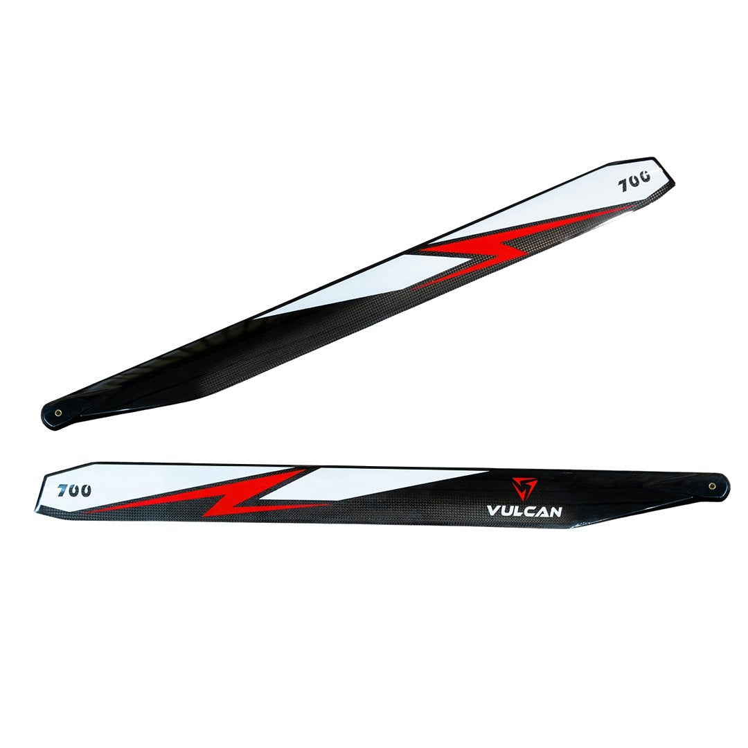 VULCAN ROTORS Precision Main Rotor Blades 700mm (RED) free gift 105mm Tail Blades