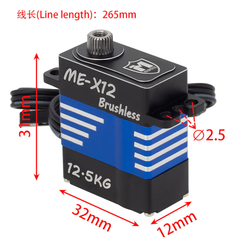 MEUS Racing Brushless High Torque Micro Servo Shifting Servo Supports 8.4V/12.5KG for 1/24 SCX 24 1/18 TRX4M - HeliDirect