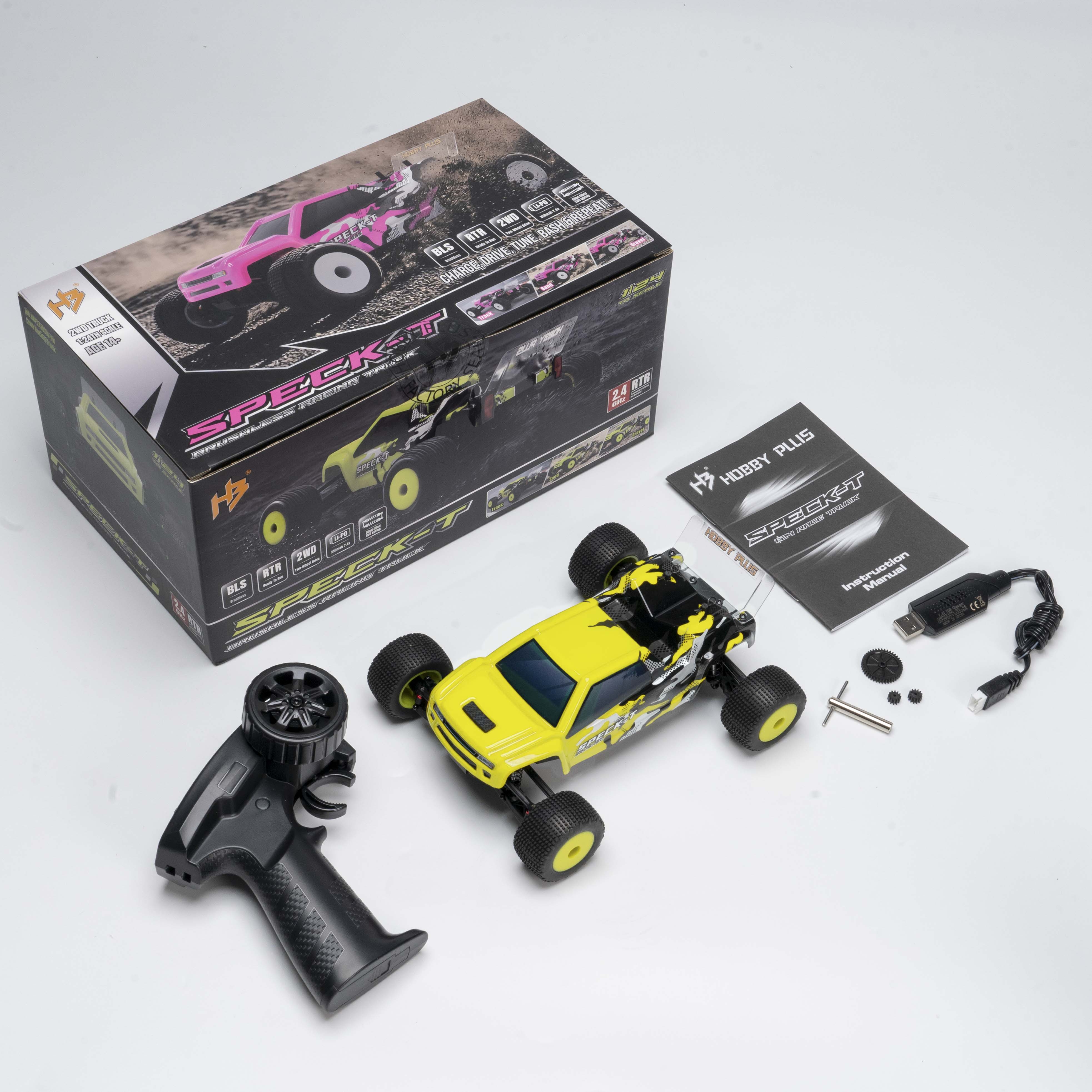 HobbyPlus SPECK-T 1/24 2WD Stadium Truck RTR Brushless / Yellow