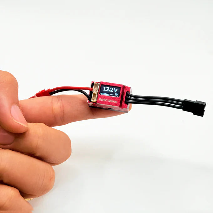 Furitek MicroPython Pro OLED – 25A/50A Brushed/Brushless ESC with Wireless Module for 1/18 & 1/24 RC Crawlers