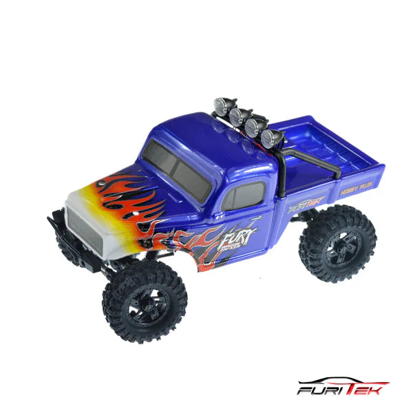 FURITEK BLUE WITH FLAMES FURY WAGON BODY FOR FURITEK FX118 - HeliDirect