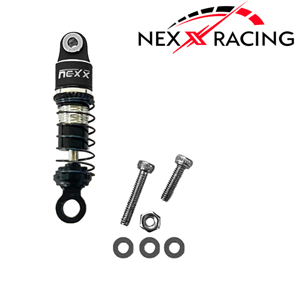 Nexx Racing Dual Spring Center Oil Shock Set - BLACK - HeliDirect