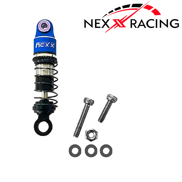 Nexx Racing Dual Spring Center Oil Shock Set - BLUE - HeliDirect