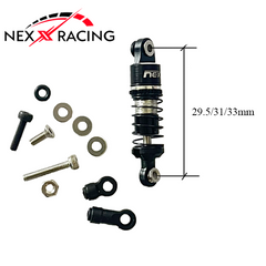 Nexx Racing Dual Spring Center Oil Shock Set - BLACK - HeliDirect