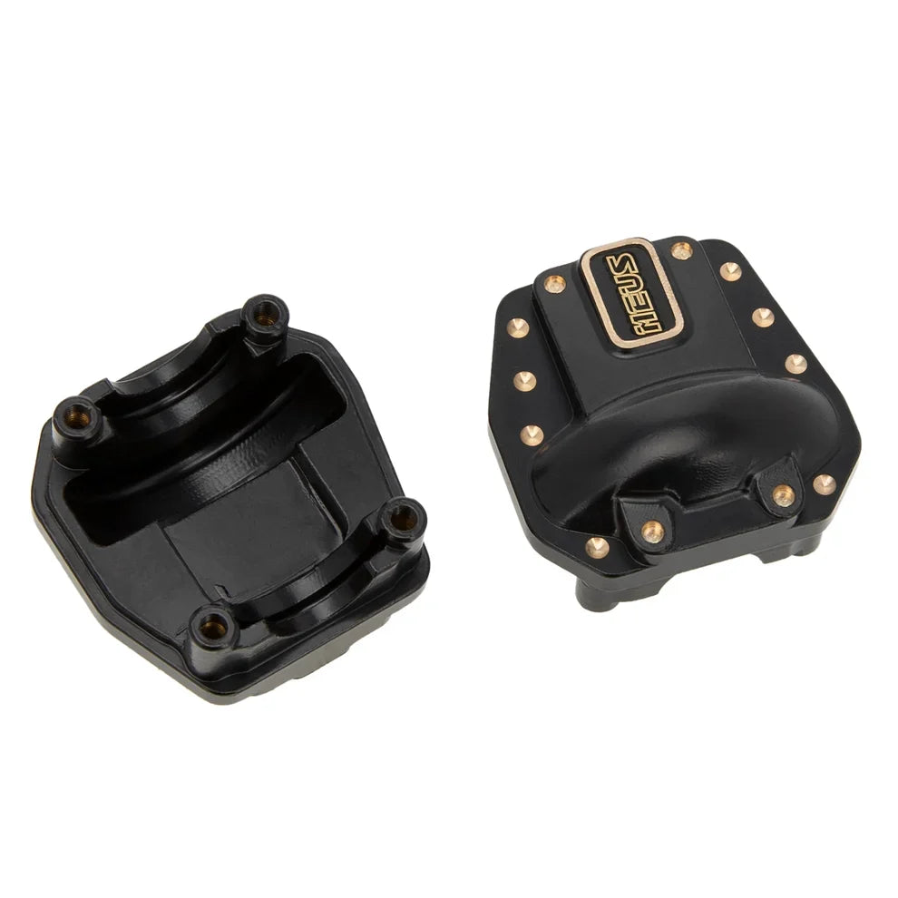MEUS Racing Black Coated Brass Front Rear Axle Diff Cover for Axial SCX10 PRO SCX10 III