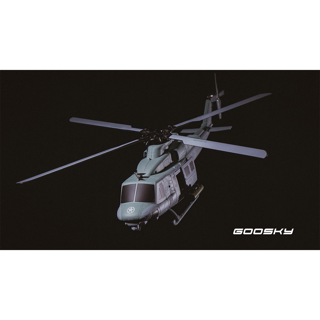 Goosky E2 UH-1Y Venom BNF Helicopter with Carrying Case
