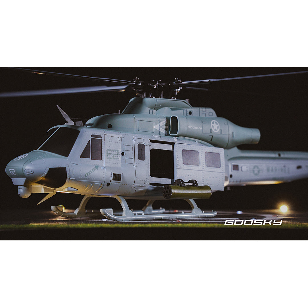 Goosky E2 UH-1Y Venom BNF Helicopter with Carrying Case