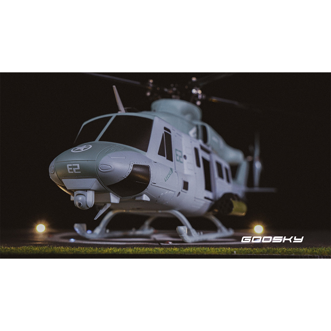 Goosky E2 UH-1Y Venom BNF Helicopter with Carrying Case